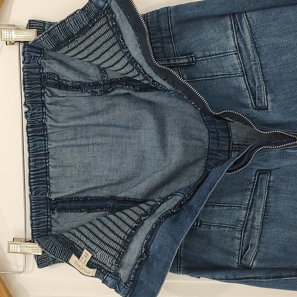 New Pilcro THE SKIPPER Strapless Denim Jean Wide Leg Jumpsuit 14 Pockets NWOT - Picture 7 of 13